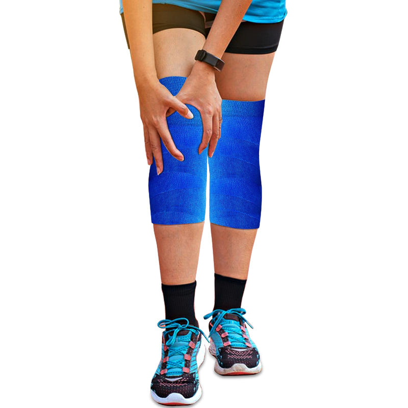 Ice Tape, Self Sticking Bandage Wrap （No Refrigeration Needed） Ice Wrap Instant Cold Compress Compression Tape Wrap, Athletic Muscle Tape, Athletic Tape for Pain and Swelling: Blue