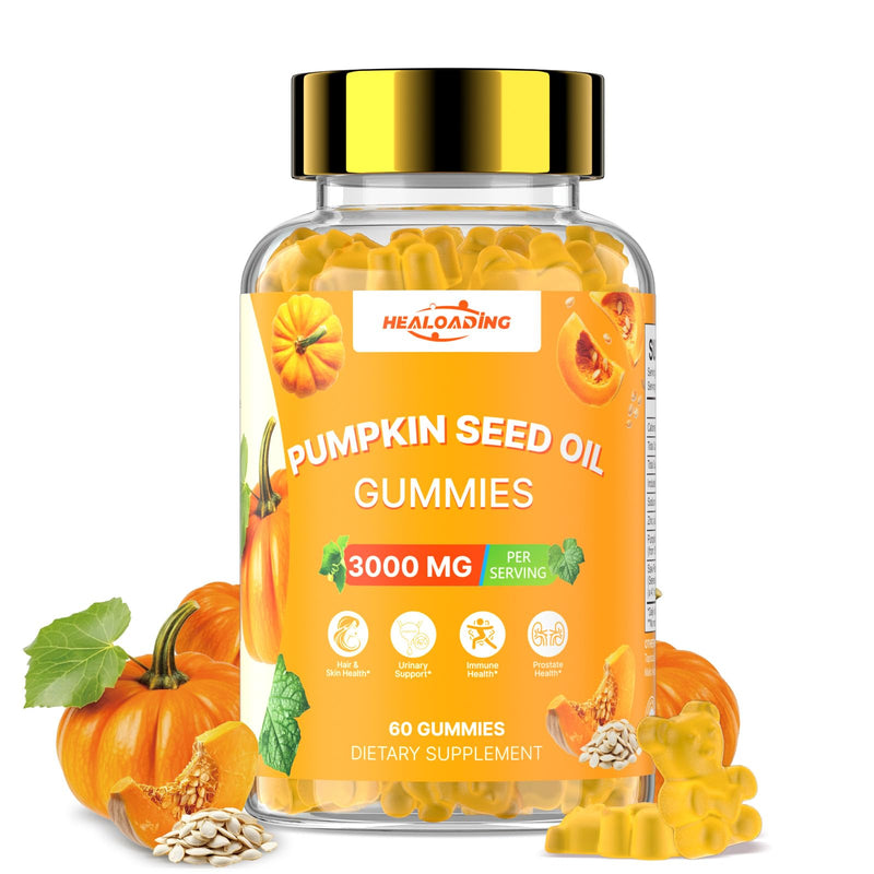 [Australia] - Pumpkin Seed Oil with Saw Palmetto: Pumpkin Seed Oil Gummies Extract Sugar-Free 3000mg Per Serving for Hair Growth Urinary Bladder & Prostate Health Non-GMO 