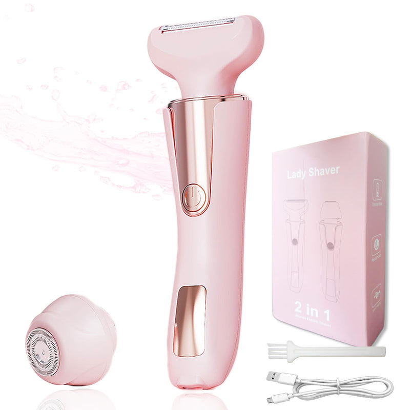 [Australia] - Bikini Trimmer for Women 3 in 1 Body Shaver | No Nick Replaceable Dual Heads | Rechargeable Electric Razors for Pubic Hair with LCD Display | Women's Bikini Area, Face, Legs & Underarms Trimmer 