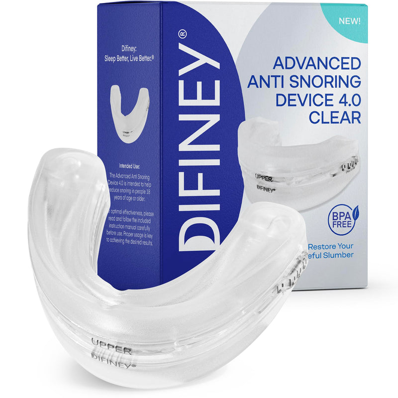 [Australia] - Advanced Anti Snoring Device 4.0 Clear: Adjustable Custom-Fit Anti Snoring Mouthpiece Mouth Guard for Men and Women - Effective Comfortable Anti Snore Solution 