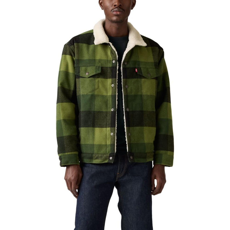 Levi's mens Relaxed Fit Trucker X-Large (New) Laredo Plaid Duffel Bag (Non Stretch)