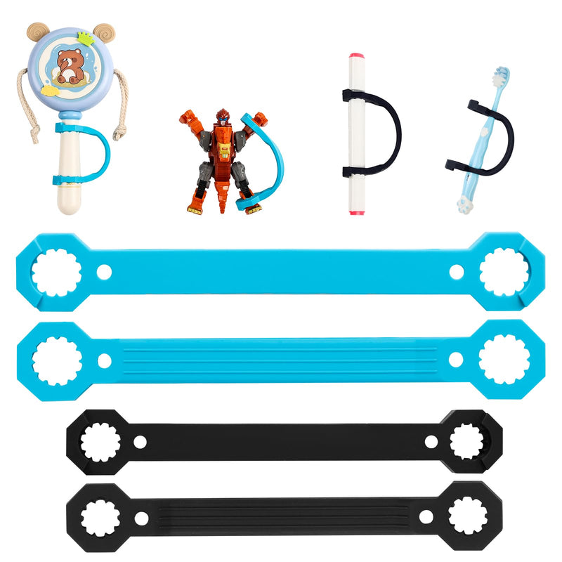[Australia] - 4 Pack Silicone Adaptive Aid Universal Cuff, Assistive Hand Grip Holder Small Size for Special Needs, Cerebral Palsy,Handicap,Therapy Equipment with Adaptive Handles(Infant to Child -4 Pack S) Small Size for Infant to Child 