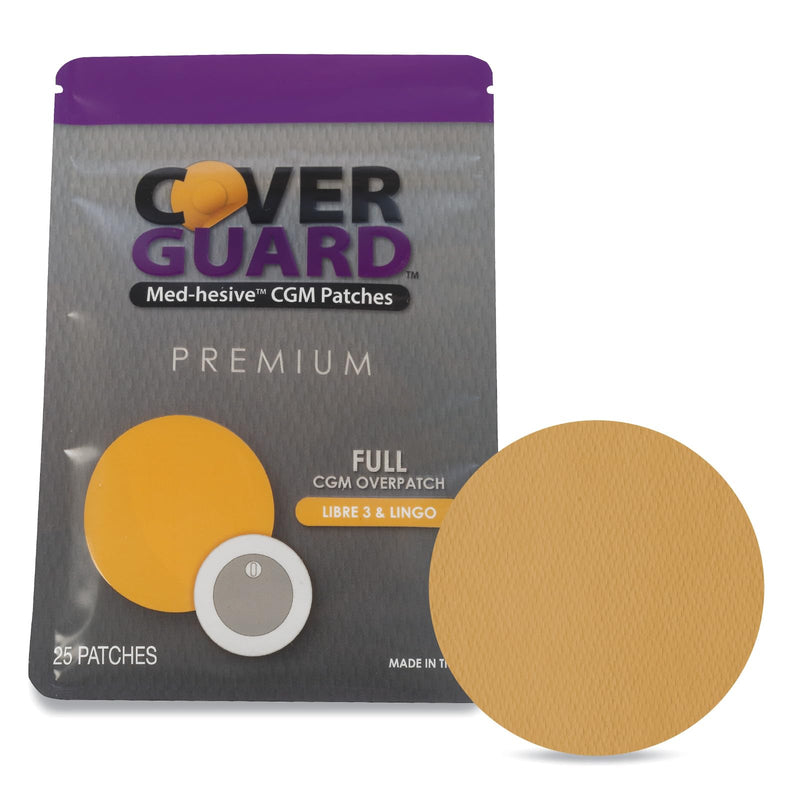 [Australia] - CGM Overpatch | Freestyle Libre 3 | Tan Full Coverage Design| 25-Count | Waterproof Adhesive | Anti-Fray | Easy Application & Removal | Made in USA | Sensor Protection 