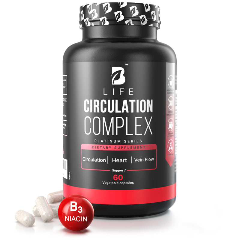 [Australia] - Circulation Support Supplement for Vein & Artery Health | Vascular Support with L-Arginine, Horse Chestnut & Butcher‚Äôs Broom | Promotes Healthy Leg Circulation & Vein Function | 60 Capsules 60 Count (Pack of 1) 