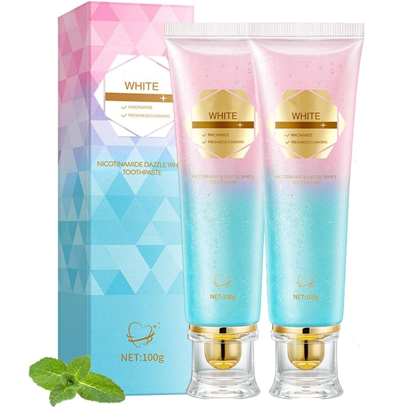 [Australia] - 2 Pack Niacinamide Whitening Toothpaste, Niacinamide Toothpaste, Fresh Breath Toothpastes, Remove Tooth Stains, 7.6 Oz 