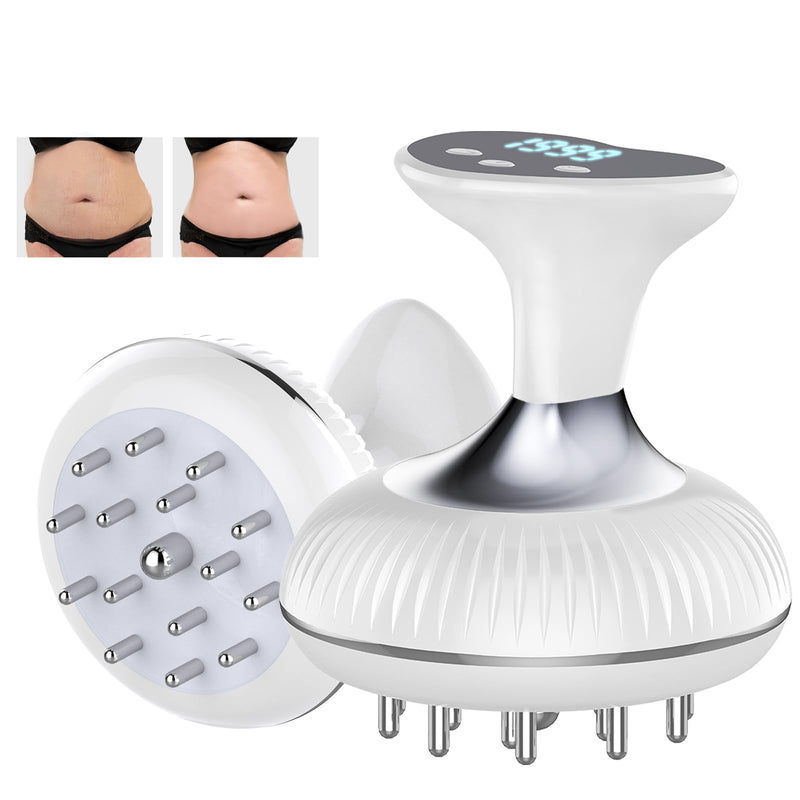 [Australia] - Lymphatic Drainage Massager, Electric Anti Cellulite Massage Tool, Helps Reduce Stretch Marks & Cellulite for Legs & Arms & Belly, Body Sculpting Machine with Microcurrent, Light, Heat & Vibration 