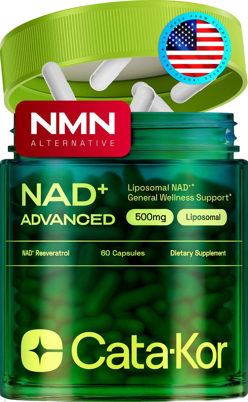 Cata-Kor Liposomal NAD Resveratrol Supplement – NMN Supplement Alternative – Third-Party Tested – Advanced NAD Supplement for Women & Men – 30-Day Supply 1