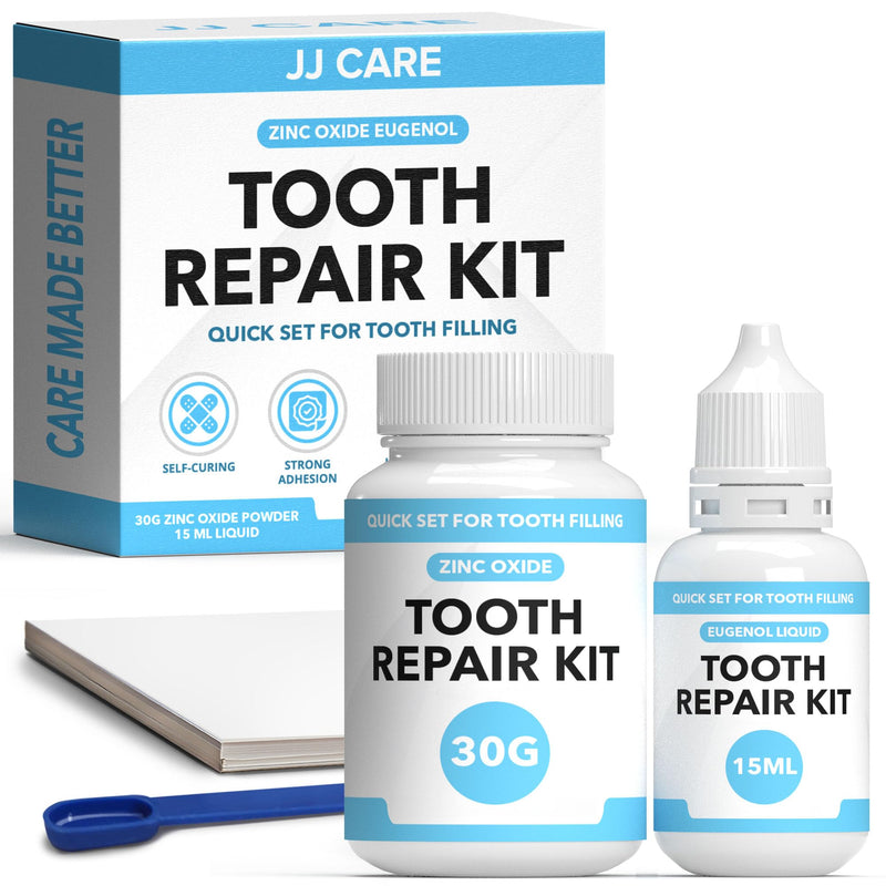 [Australia] - JJ CARE Tooth Repair Kit Zinc Oxide Eugenol Dental Cement, Temporary Dental Care Kit for Tooth Repair, Tooth Cement for Crown, Bridges and Missing Tooth 