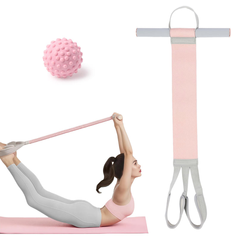 [Australia] - Resistance Bands with Handles,Yoga Pedal Workout Bands,Multifunction Pull Up Bands Sit-up Workout Equipment Home Gym for Arm/Abdomen/Waist/Leg Stretching Slimming Training Pink 