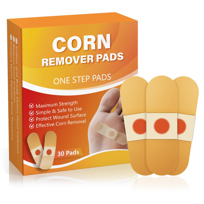 [Australia] - Corn Remover Pads for Feet & Toes - 30 Medicated Patches with 40% Salicylic Acid | Extra Strength Callus Treatment for Small Corns & Calluses, All-Day Adhesive Protection for Active Adults 30 Count (Pack of 1) 