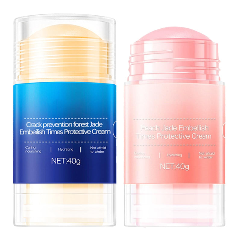 [Australia] - Crack Feet Prevention Stick, Anti Cracked Foot Cream For Dry Heels, Moisturizing Foot Balm Stick, Remove Dead Skin And Softening Dry Skin (Pink+Blue) Pink+Blue 