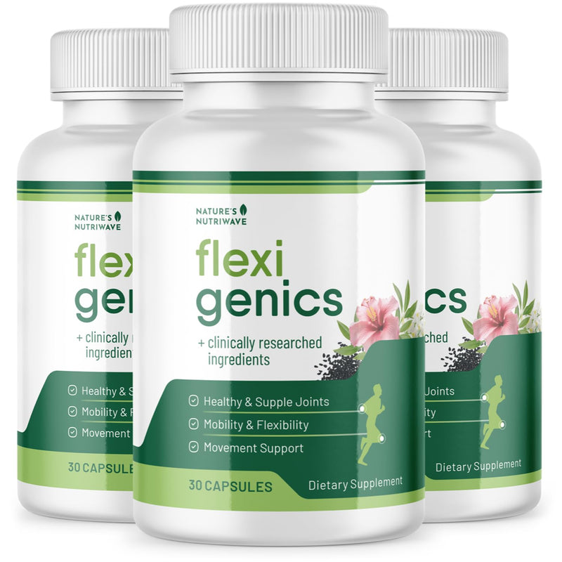 Flexigenics – Green Tea, Black Cumin & Vitamin K2 – 30 Ct, 3 Month Supply | Green Tea Extract, Black Cumin Seed & Vitamin K2 | Non-GMO | Easy-to-take daily capsule 30 Count (Pack of 3)