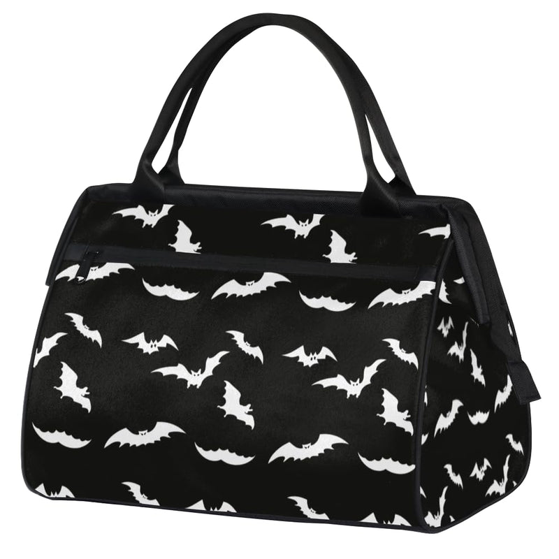 Black Bat Overnight Weekender Tote Bag for Women Travel Duffel Bags | Black Bat Cool Lightweight Foldable Sports Gym Bag Waterproof Carry On Luggage Weekender Bag for Traveling Gifts A:a Color:37