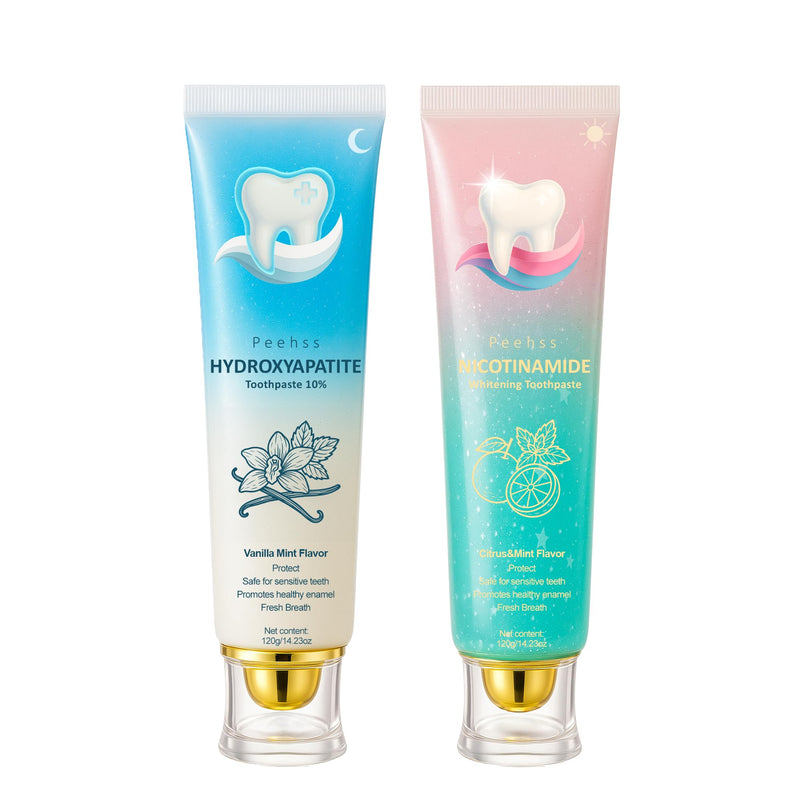 [Australia] - Hydroxyapatite Toothpaste 10% + Niacinamide Whitening Toothpaste, Enamel Repair & Gum Care, Nano Hydroxyapatite - Sensitivity Relief, Whitening, Fluoride-Free, Breath Freshening 