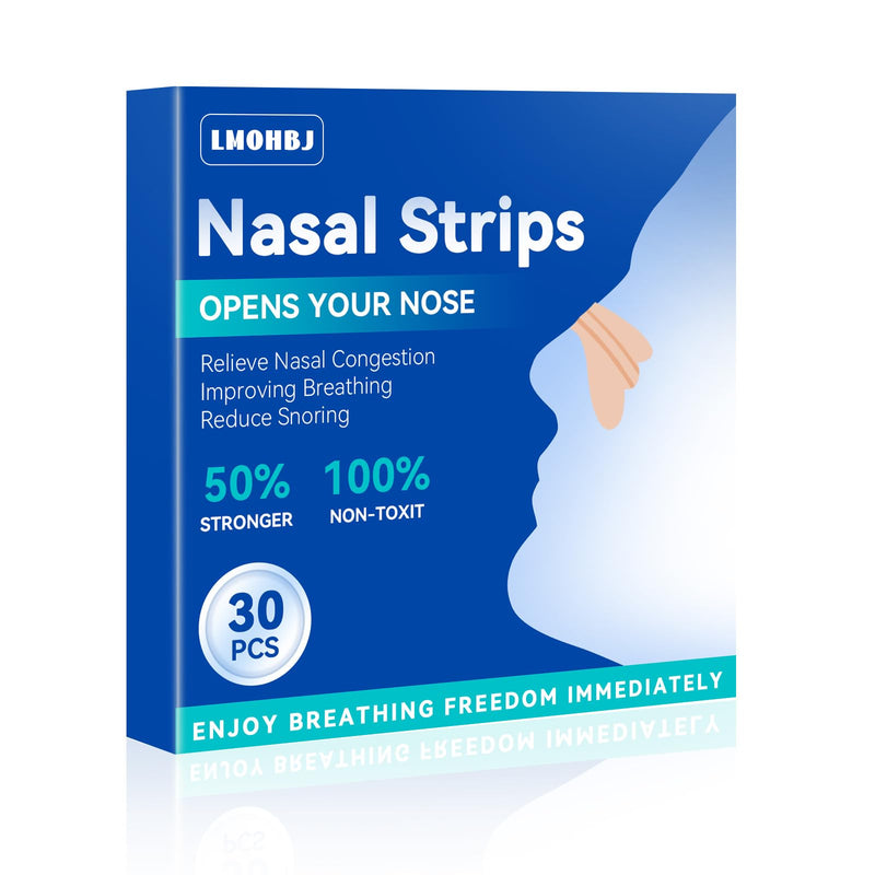 [Australia] - 30Pcs Nasal Strips Anti Snoring, Extra Strength Nose Strips Breathing, Nose Tape for Sports and Sleep, Anti Snoring Strips Help Stop Snoring and Nasal Congestion Relief 60 x 23mm 