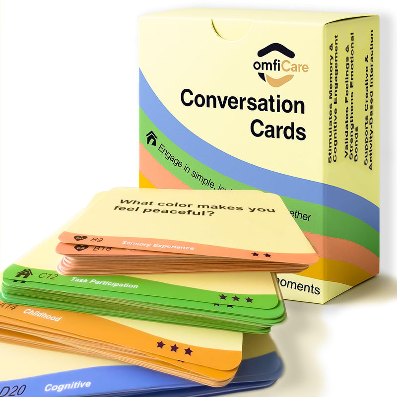 [Australia] - Conversation Cards for Dementia & Alzheimer's - 240 Prompts to Rediscover Their Story & Break Through The Silence | A Bridge to Meaningful Conversation & Joy for Caregivers Standard Edition 