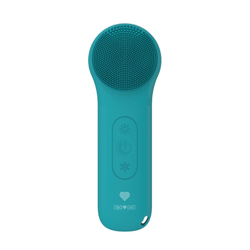 [Australia] - Riki Radiant Electric Silicone Face Scrubber - 2-in-1 Facial Rotating Vibrating Exfoliating Brush - Waterproof & Portable, Rechargeable, for Cleaning, Exfoliation, Massage, for Men & Women (Green) Green 