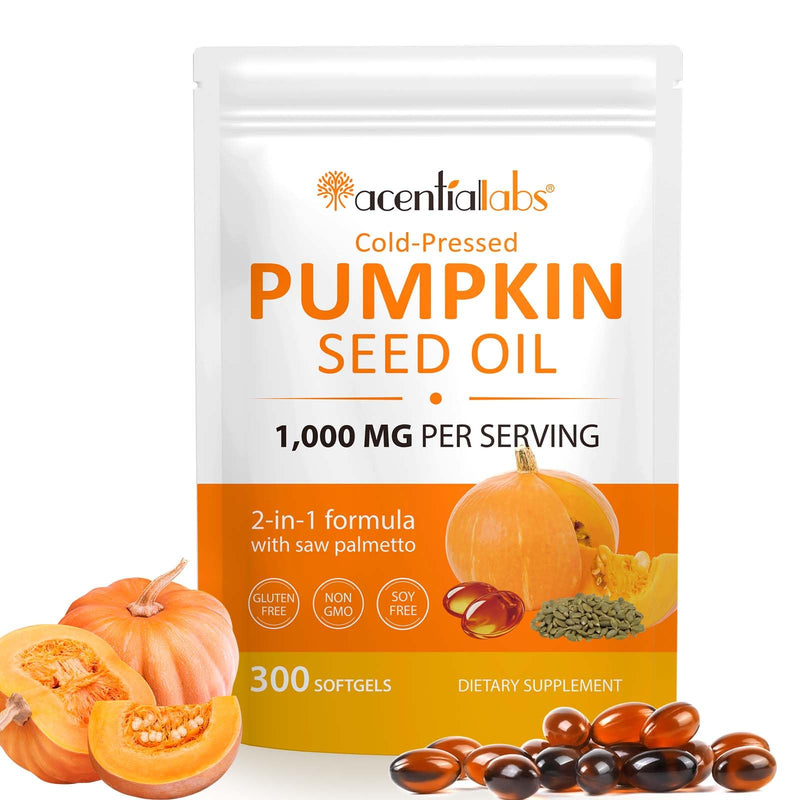 [Australia] - Pumpkin Seed Oil Capsules, 1000mg Per Softgels, Cold Pressed & Efficient Absorption, Essential Fatty Acids, Good for Hair, Urinary 