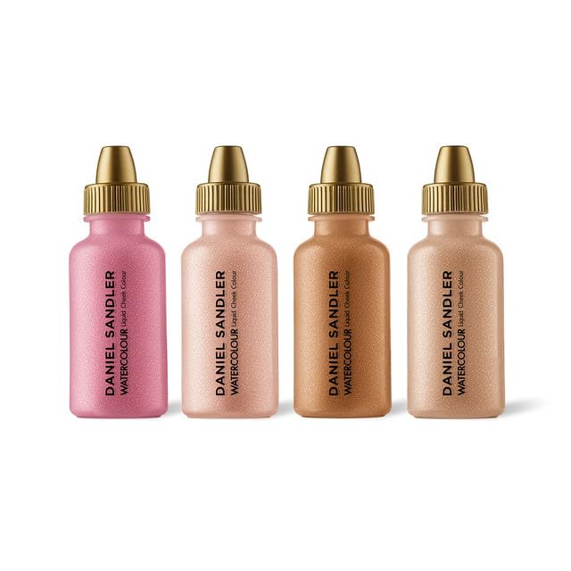 [Australia] - Daniel Sandler WATERCOLOUR LIQUID RIVIERA COLLECTION – Customizable 4-Piece Kit, Lightweight & Water-Resistant, Buildable Shades for Cheeks & Lips– Long-Lasting, Blendable Makeup 
