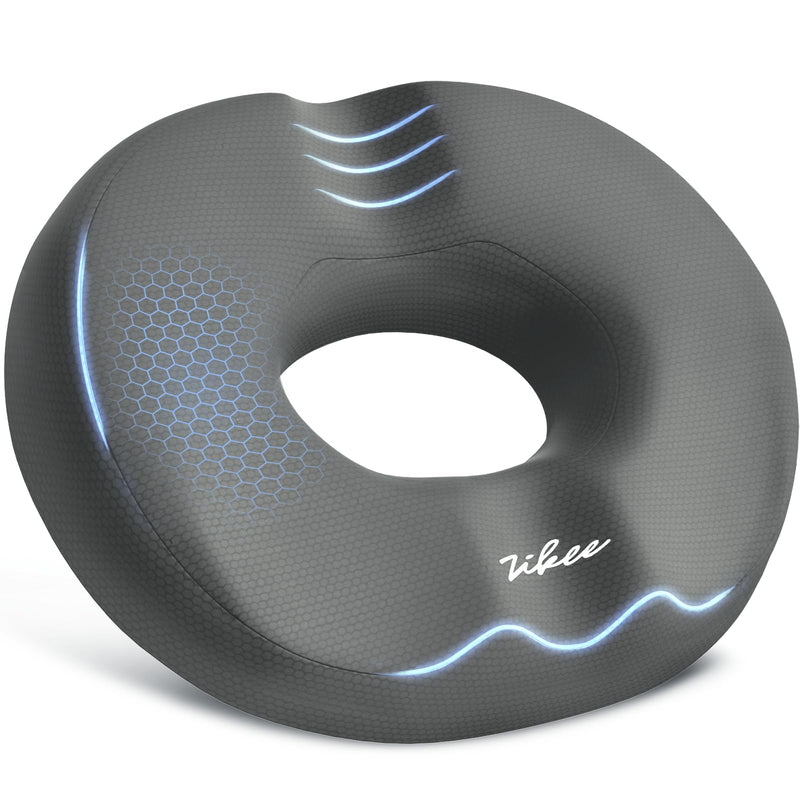 [Australia] - ZIKEE Dual U-Shaped Donut Pillow for Tailbone Pain, Hemorrhoid Pillow for Sitting with Pressure Relief Hole & Slope Design, Donut Seat Cushion for Coccyx, Postpartum & Post Surgery Sitting Relief 