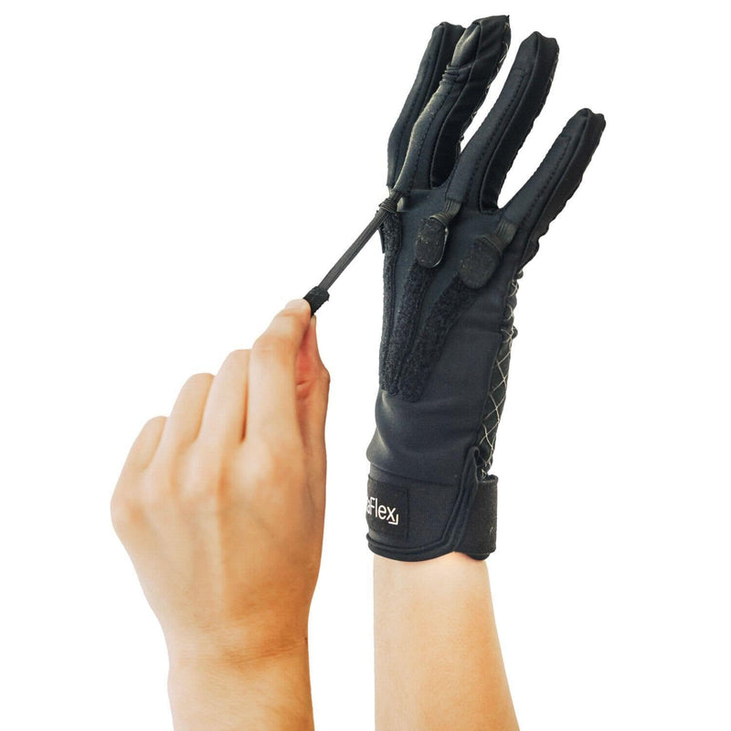 MetaFlex Arthritis Pain Relief Gloves - Therapeutic Compression Glove & Wearable Grip Strengthener - Adjustable Resistance Bands for Swelling Relief and Mobility Improvement Medium Left