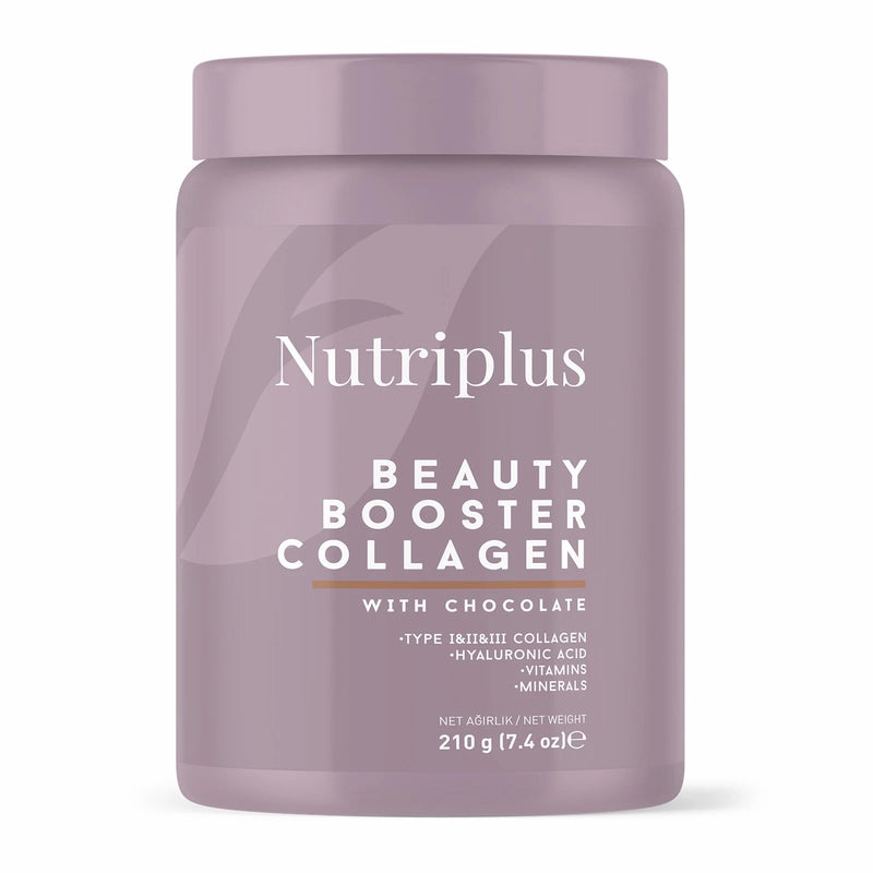 FARMASi Nutriplus Beauty Booster Collagen Powder, Sugar Free, 7.4 oz | Provides Hydrolyzed Collagen Types I II and III Combined with Protein and Essential Nutrients For Daily Supplementation
