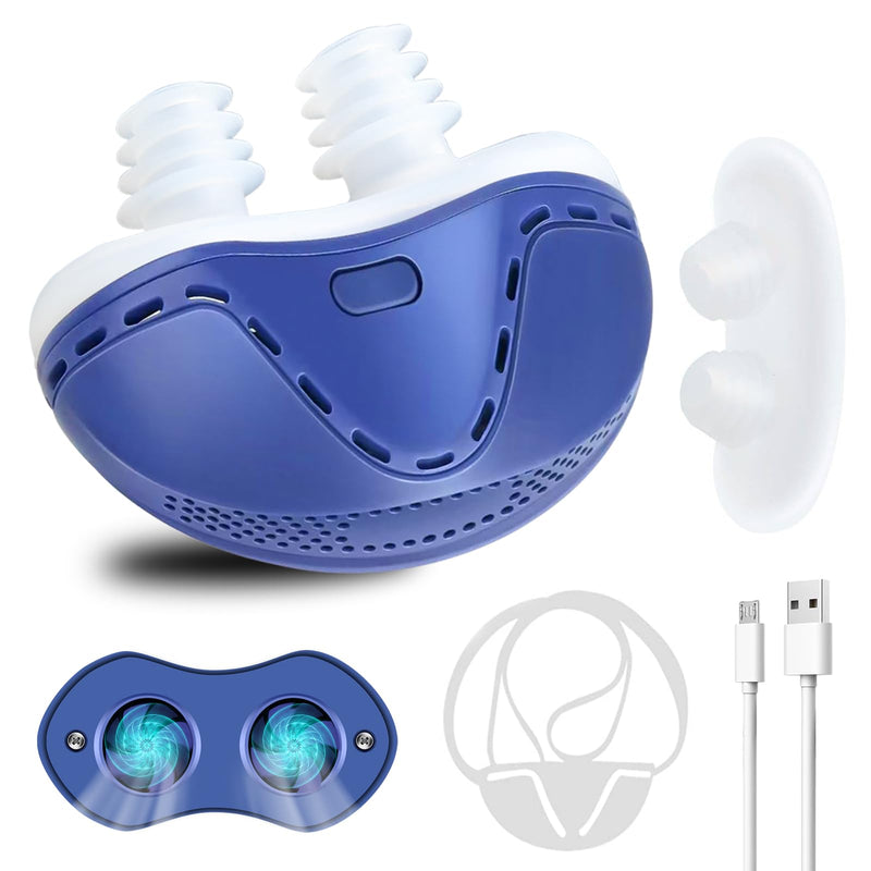 [Australia] - Anti Snoring Devices, Double Vortex Anti Snoring Device, Snoring Solution, Adjustable Wind Speed, Suitable for All Nose Shapes, Stop Snoring Suitable for Men and Women, Blue 