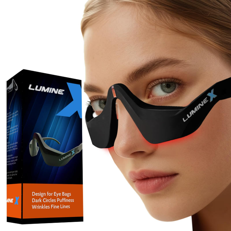 [Australia] - Under-Eye Red Light Therapy Device, & Microcurrent Eye Massager, Puffiness, Eye Bags - Red Light Therapy Glasses for Reducing Wrinkles and Fine Lines 8 Inch 