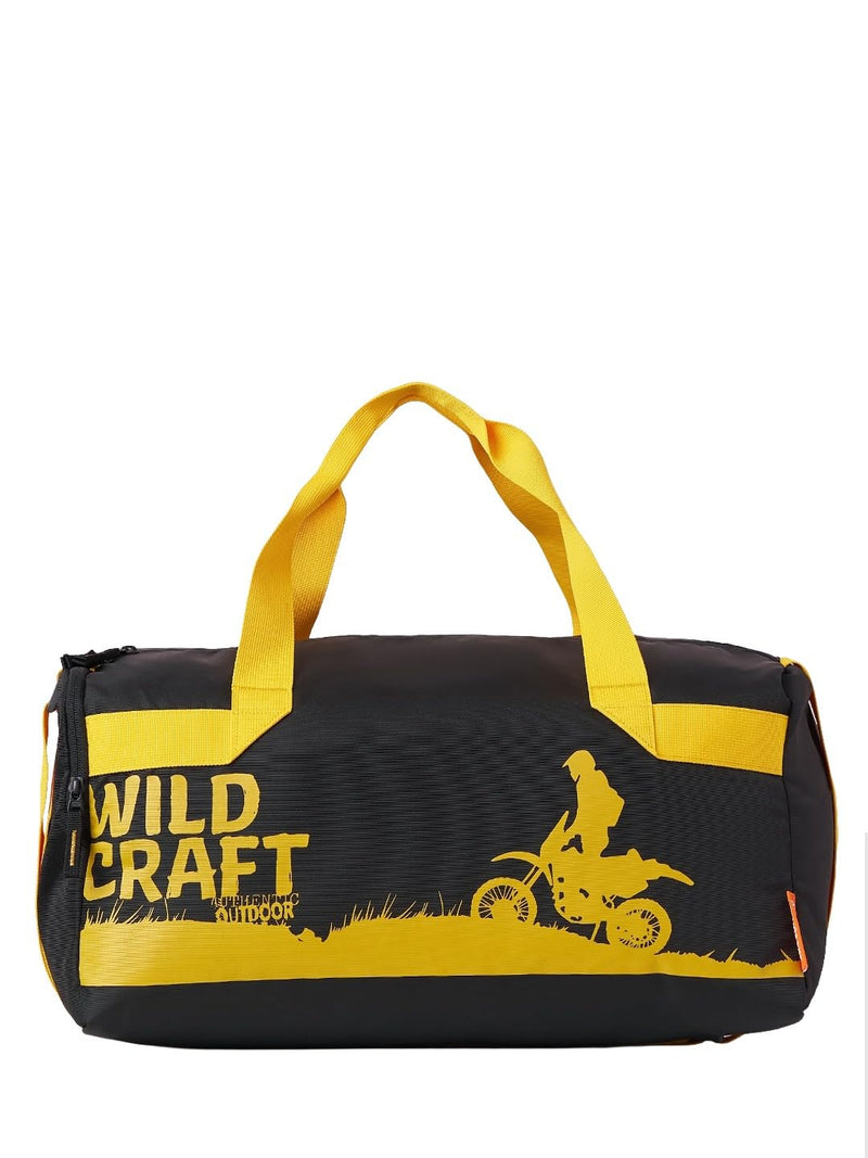 Wildcraft 4x4 Off Road 25 L Duffle Bag for Men & Women Multiple Pockets, Adjustable Straps Travel, Gym & Sports Bag Black