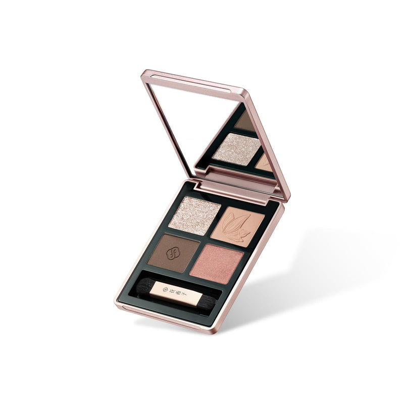 [Australia] - FLORASIS Butterfly Glitter Quad Eyeshadow Palette (02 Peach Haze, 1 Count) 02 Peach Haze 1 Count (Pack of 1) 