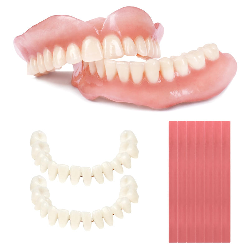 [Australia] - DIY Dentures Kit, Create Your Perfect Smile at Home: Temporary Denture Kit for Women & Men | Easy Denture Fabrication，Restoring Confidence in Your Smile，Customizable Denture Kits - Single, Full -0617 