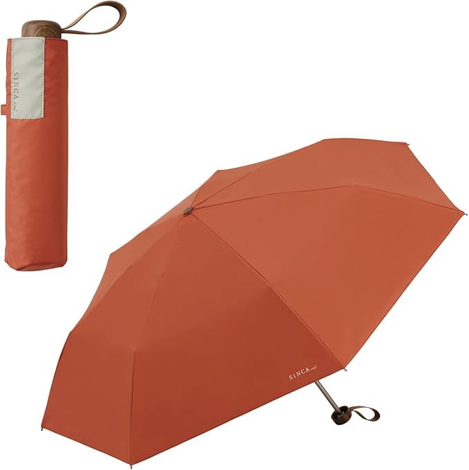 Sustainable UV Folding Umbrella – Compact, Windproof, UPF50+, Unisex, Eco-Friendly, 21" Canopy sinca red