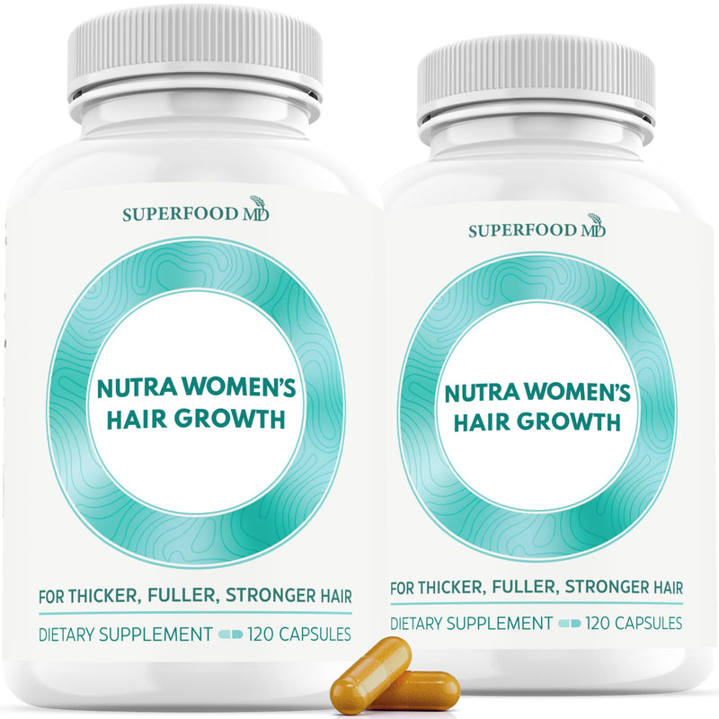 Women's Balance Hair Growth Supplements, Ages 45 and Up, Customer Proven for Visibly Thicker Hair and Scalp Coverage, Soy-Free, Made with 26 Ingredients including Beta Carotenes - 2 Month Supply 120 Count (Pack of 2)