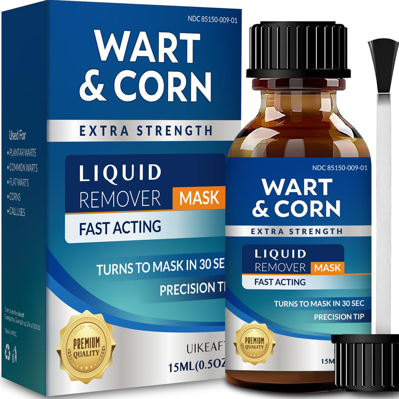 [Australia] - Wart Corn Callus Remover for Feet: Toes Treatment with Extra Strength Salicylic Acid Liquid to Remove Plantar Wart on Foot for Men and Women 0.5oz (Unscented) Unscented 