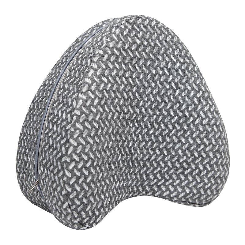 [Australia] - Knee Pillow Cover Replacement for Contour Legacy - Gray Invisible Zippered Case - Pillowcase for Heart Shaped Memory Foam Side Sleeper Pillows, Anti-Pilling Washable Cover Only（Gray Plaid） 