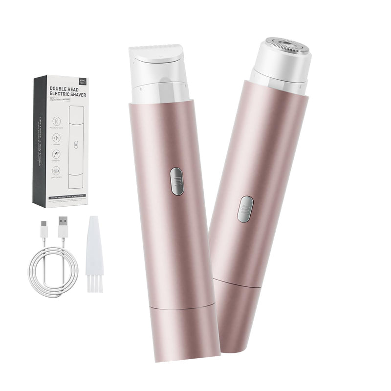 [Australia] - 2 in 1 Womens Razors Shaver Bikini Tnimmer, Women Electric Razors for Shaving Underarms Leg Pubic Facial Hair Removal for Waterproof Wet and Dry IPX8 