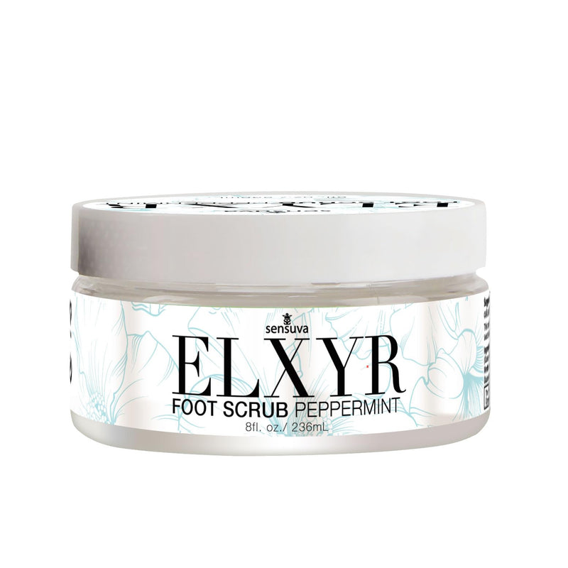 [Australia] - Sensuva ELXYR Foot Scrub | Peppermint | Foot Exfoliator, Great for Cracked Heels, Pedicures, Dead Skin Remover, Exfoliant for Calluses, Moisturizer for Dry Skin - 8 Oz 