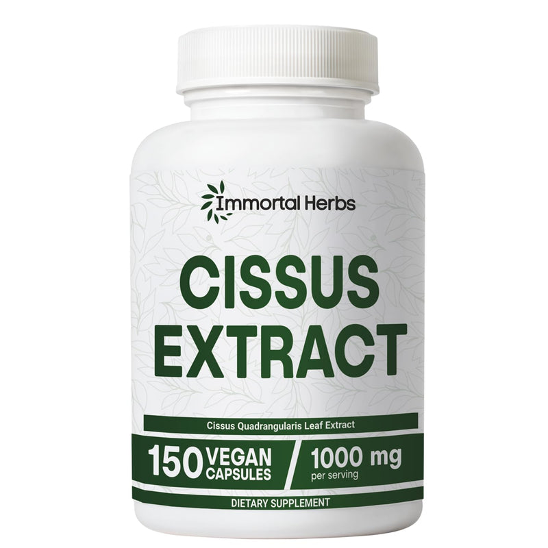 [Australia] - Cissus Quadrangularis Supplement 1000mg, 150 Pills, Pure Extract Powder with 40% Ketosterones, Non-GMO and Gluten-Free Cissus Extract Capsules for Men and Women 
