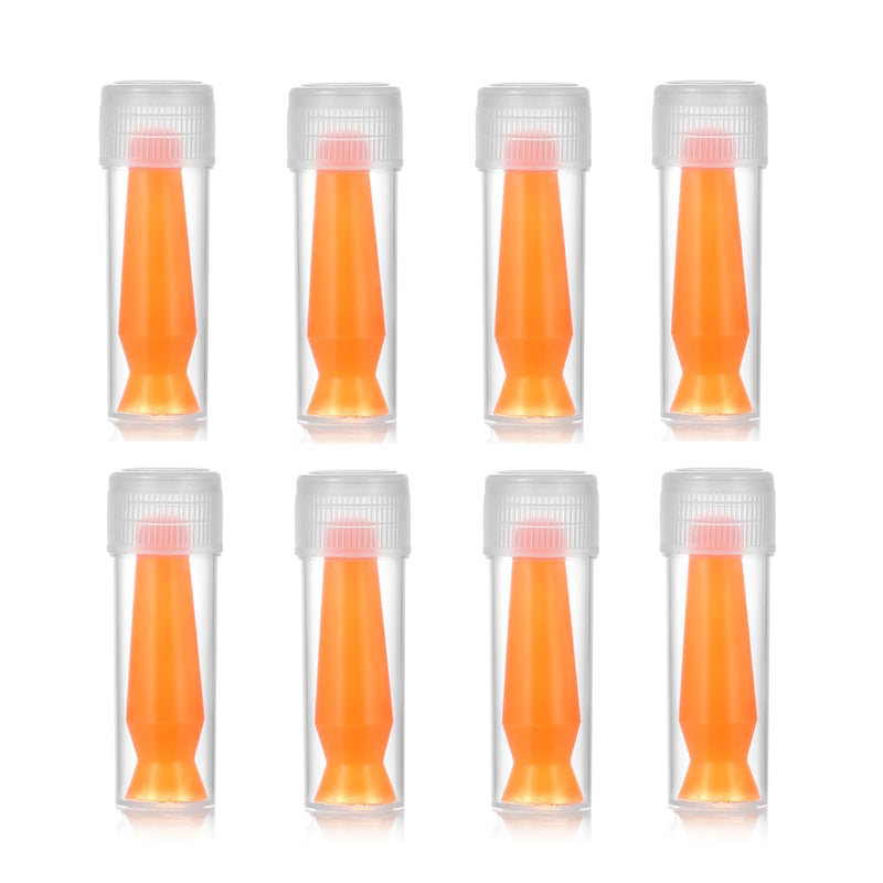 [Australia] - 8 Pack Scleral Lens Inserter Tool, Ventless Contacts Inserter Applicator for Hard Contact Lenses, RGP & Prosthetic Eyes, Individual Container, Safely, Comfortably, Orange 8 