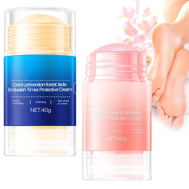 [Australia] - Crack Feet Prevention Stick, Foot Care Cream, Anti Cracked Foot Balm, Softening and Nourishing Creams for Dry, Remove Dead Skin and Moisturize Dry Skin (BLUE+PINK) BLUE+PINK 