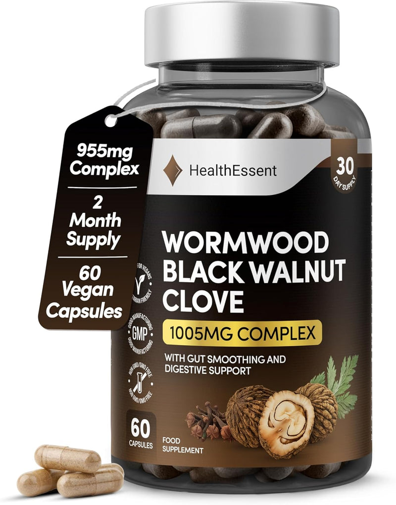 [Australia] - Wormwood, Black Walnut, Clove & Astragalus - ParaGone for Cleanse, Detox, Intestinal & Gut Flora Support - 12 in 1 Complex for Men & Women - Non-GMO, Vegan - Made in USA - 60 Capsules for 2 Months 