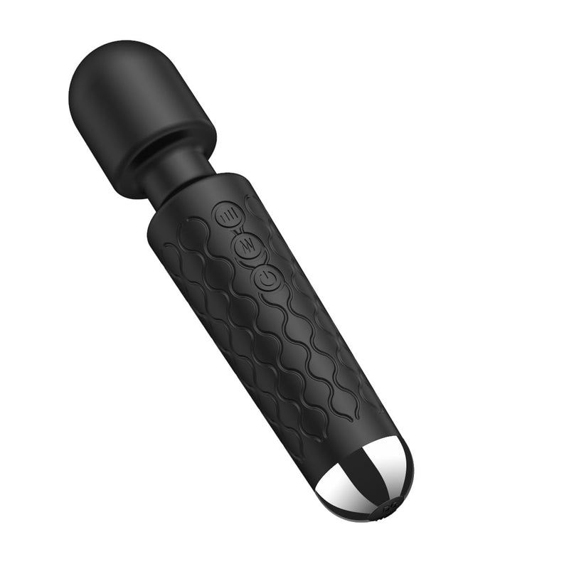 [Australia] - Manual Back Personal Massager - Cordless Massager Stick - Quiet Handheld Body Massager - Deep Tissue Back Massager for Muscle Recovery Pain Relief for Shoulders, Legs, Neck-20 Modes & 8 Speeds Black 