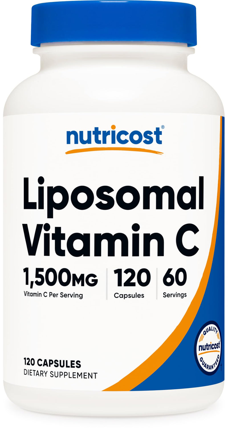 Nutricost Liposomal Vitamin C (1500mg) 120 Vegan Capsules, 60 Servings | Gluten-Free, GMO-Free 120 Count (Pack of 1)