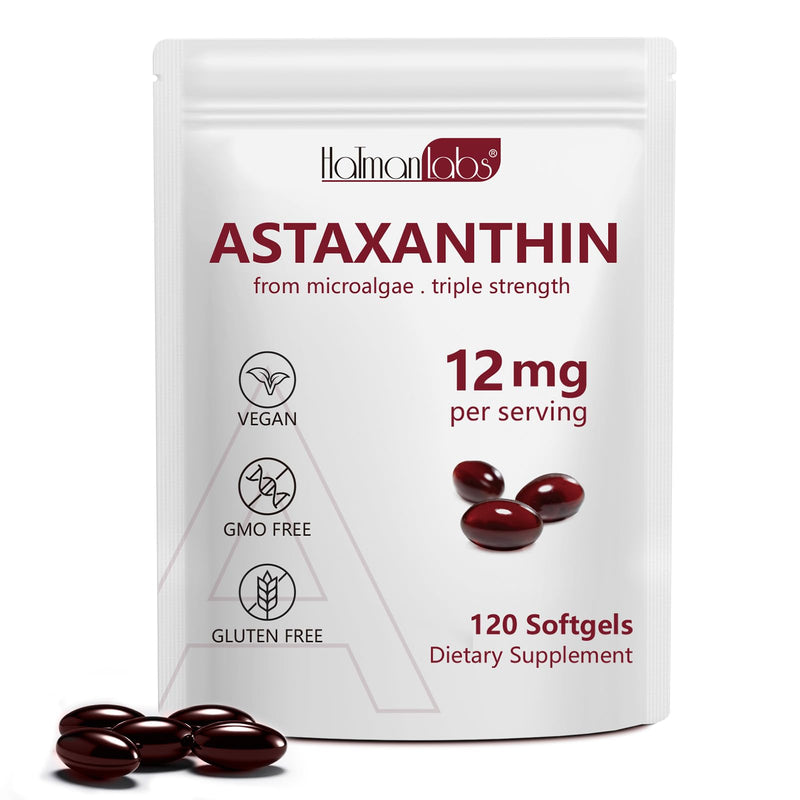 [Australia] - Astaxanthin 12mg, Premium Astaxanthin Antioxidant Supplements with Antioxidant Activity, Supports Eye, Immune, Skin Health, Internal Circulation-120 Softgels 