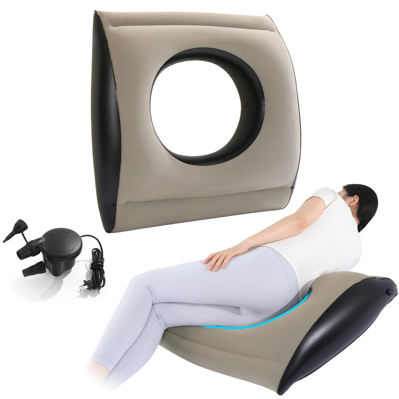 [Australia] - HOMBYS Inflatable BBL Pillow After Surgery, Brazilian Butt Lift Pillow with Electric Air Pump, BBL Chair with Hole for Sleeping, Sitting, Post Surgery Recovery 