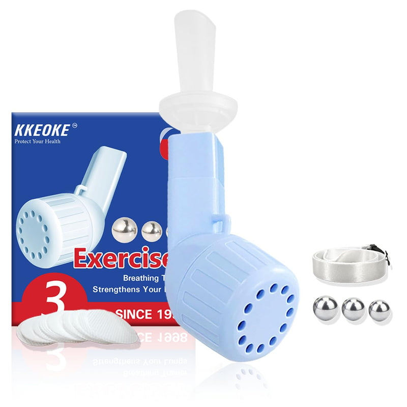 [Australia] - Lung TrainerÔºàOTCÔºâBreathing Exercise Device for LungsÔºåEnhance Respiratory MuscleÔºåEquipped with 3 Balls Blue' 