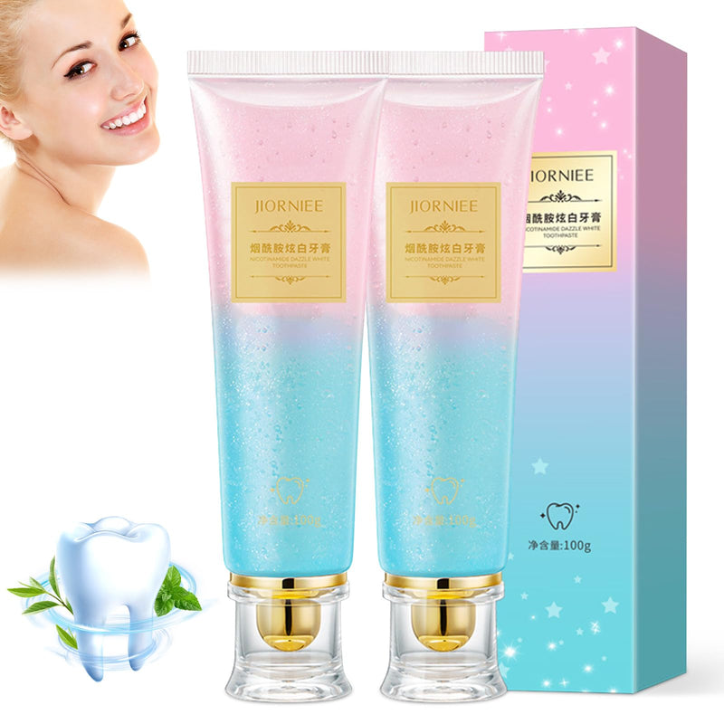 [Australia] - Niacinamide Whitening Toothpaste, Niacinamide Intensive Toothpaste, Dazzling Whitening Toothpastes, Fresh Breath, Remove Tooth Stains, Protects Enamel, Deep Gentle Cleaning(2PCS) 