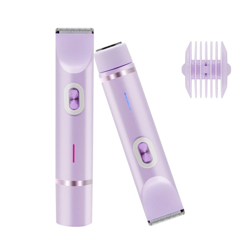 [Australia] - Women's Electric Dual Headed Shaver, 2 in 1 Bikini Trimmer, USB Rechargeable Electric Razors Body Hair Trimmer 