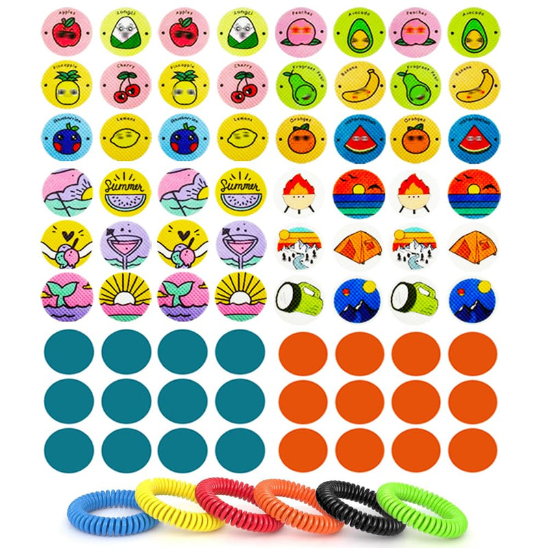 [Australia] - 360Pcs Mosquito Patches Stickers,Natural Plant Based Individually Wrapped Mosquito Stickers with 6 Pack Mosquito Repellent Bracelets for Kids Adult Outdoor Hiking, Camping, Travel 