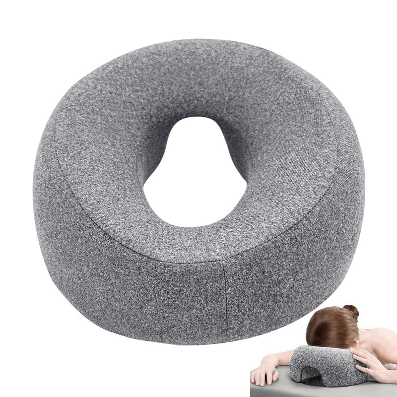 [Australia] - Face Down Pillow for Massage - Headrest for Bed,Adjustable Memory Foam Facial Pillow for Stomach Sleeping, Post-Eye Surgery Recovery,Prone Sleepers for Rest Grey 